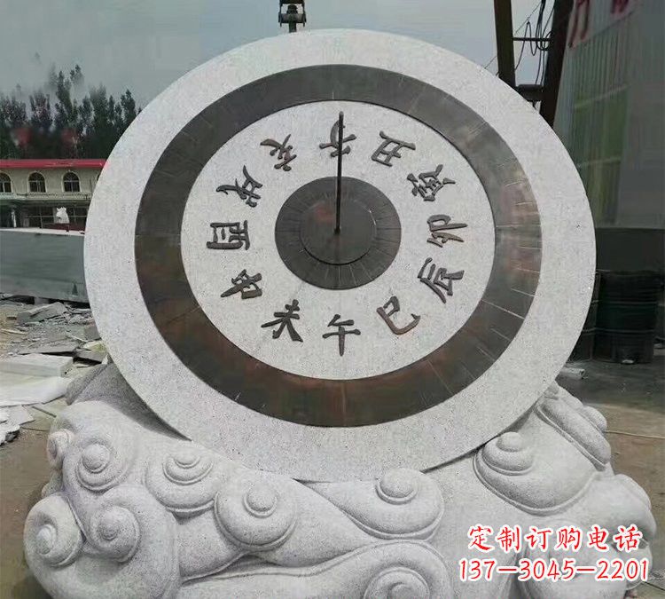 潍坊精美大理石十二时辰日晷雕塑