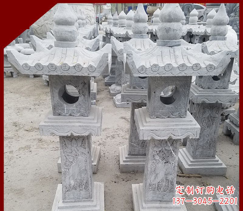 潍坊精美大理石石灯笼雕塑