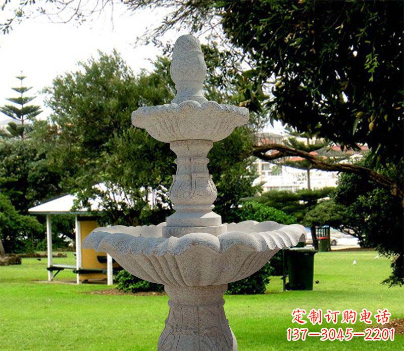 潍坊大理石双层喷泉雕塑,精美绝伦
