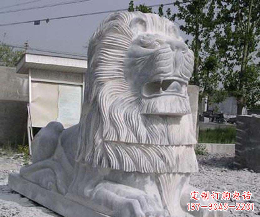 潍坊大理石西洋狮子石雕塑
