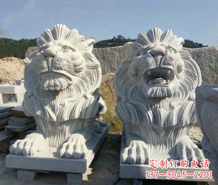 潍坊大理石西洋欧式石狮子雕塑
