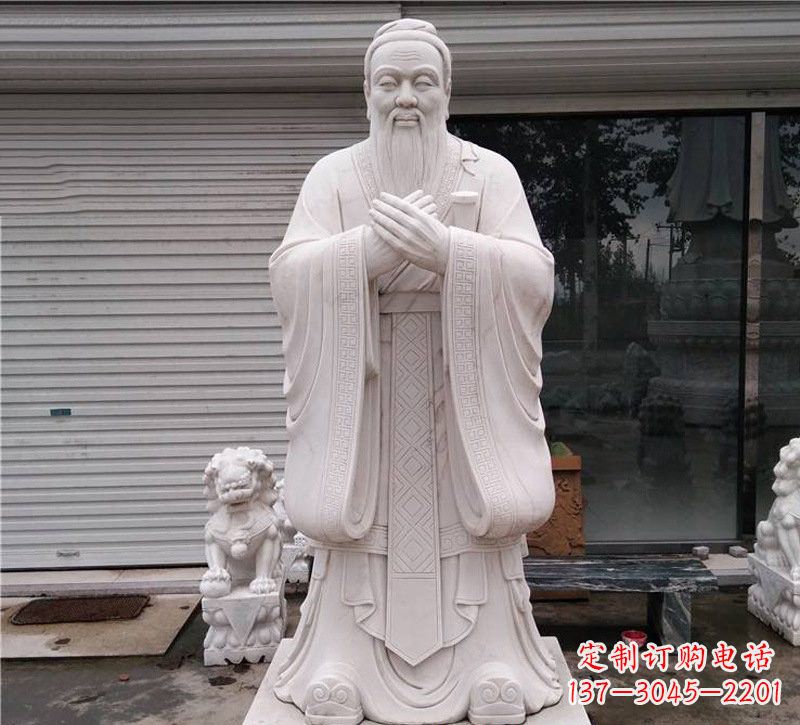 潍坊大理石制孔子雕塑