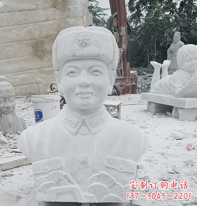 潍坊大理石校园雷锋头像雕塑