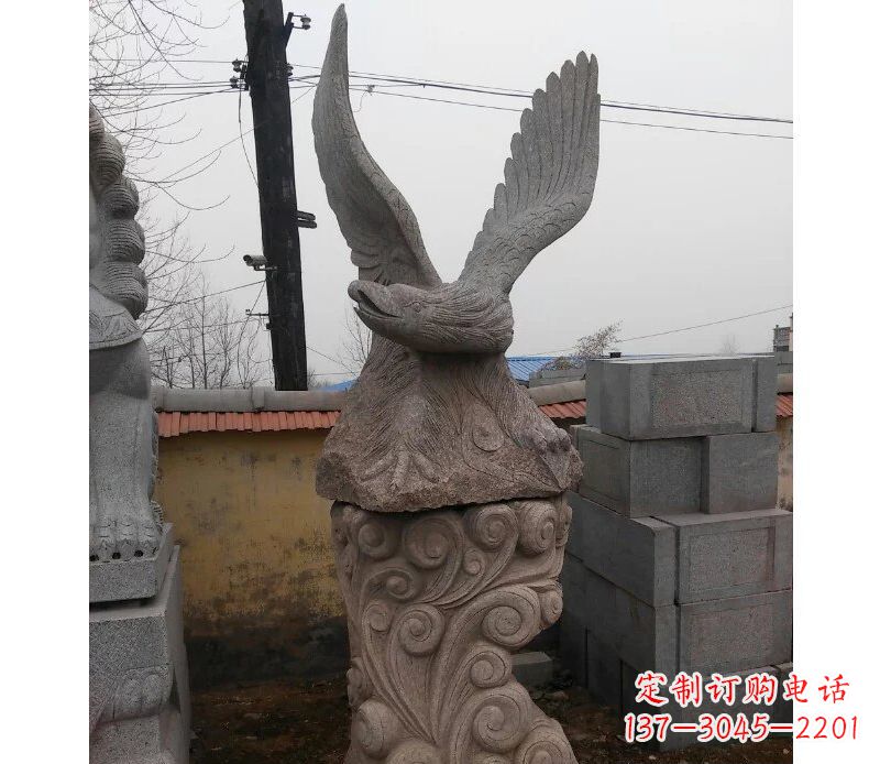潍坊绚丽振翅的大理石雄鹰雕塑
