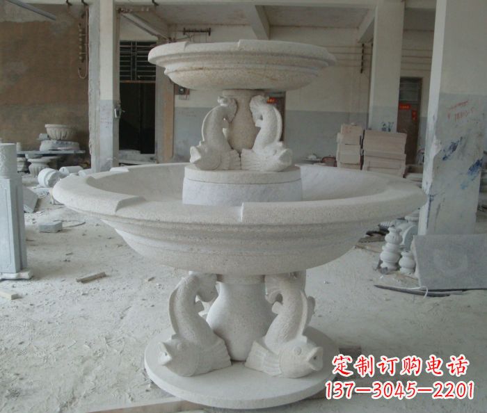 潍坊高端大理石双层喷泉雕塑