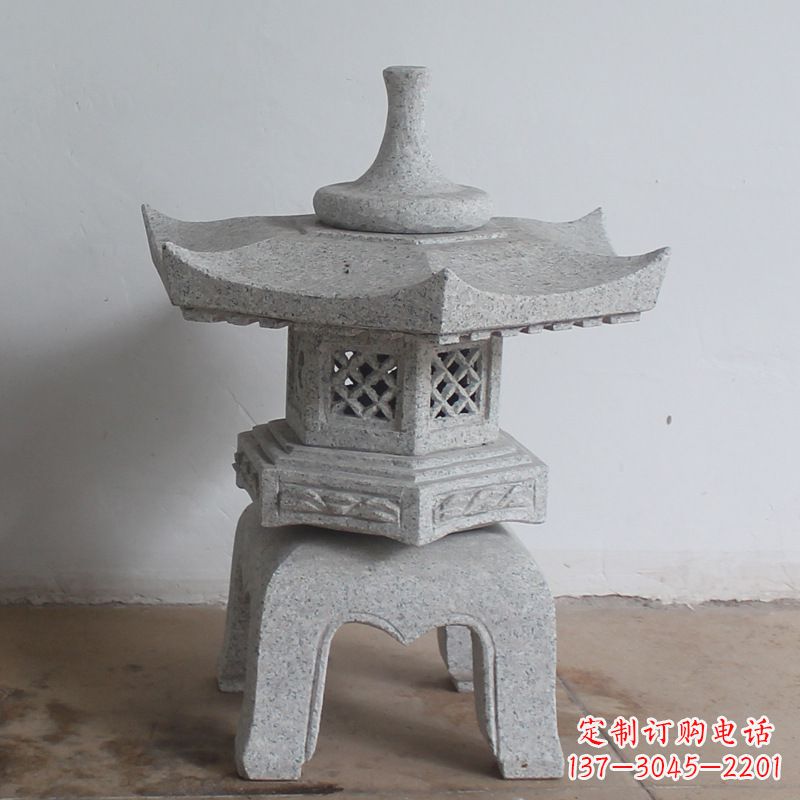 潍坊传统中式雕塑大理石石灯