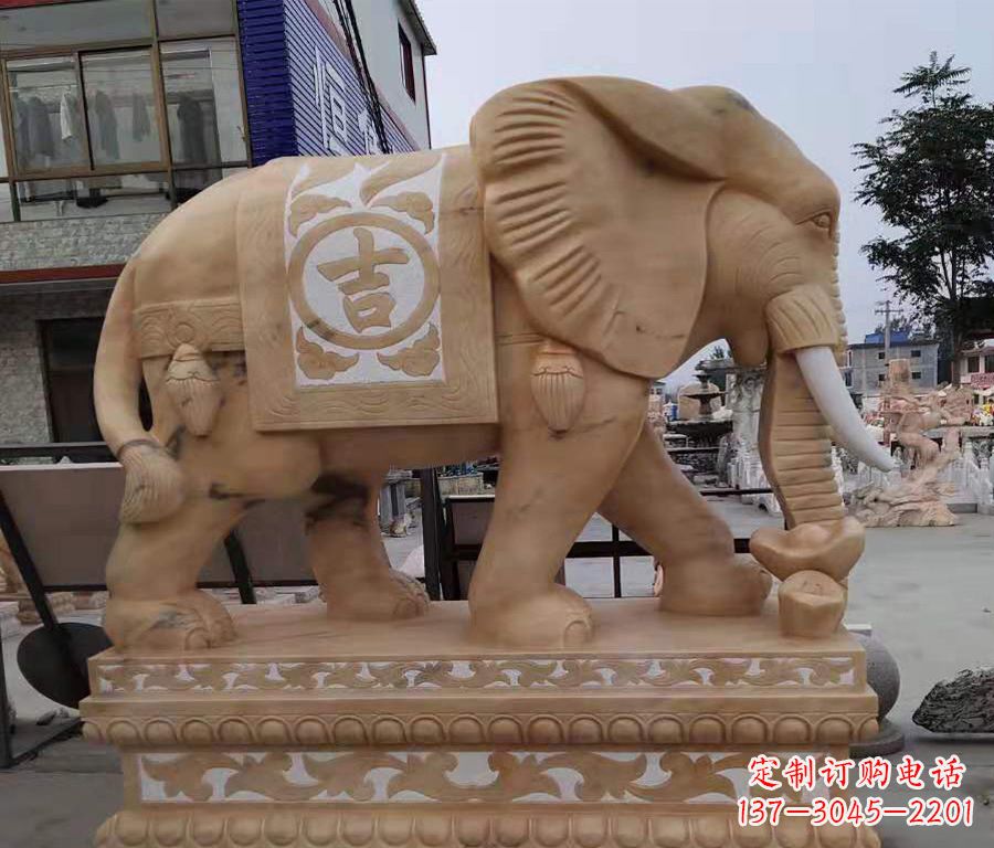 潍坊大象镂空石雕