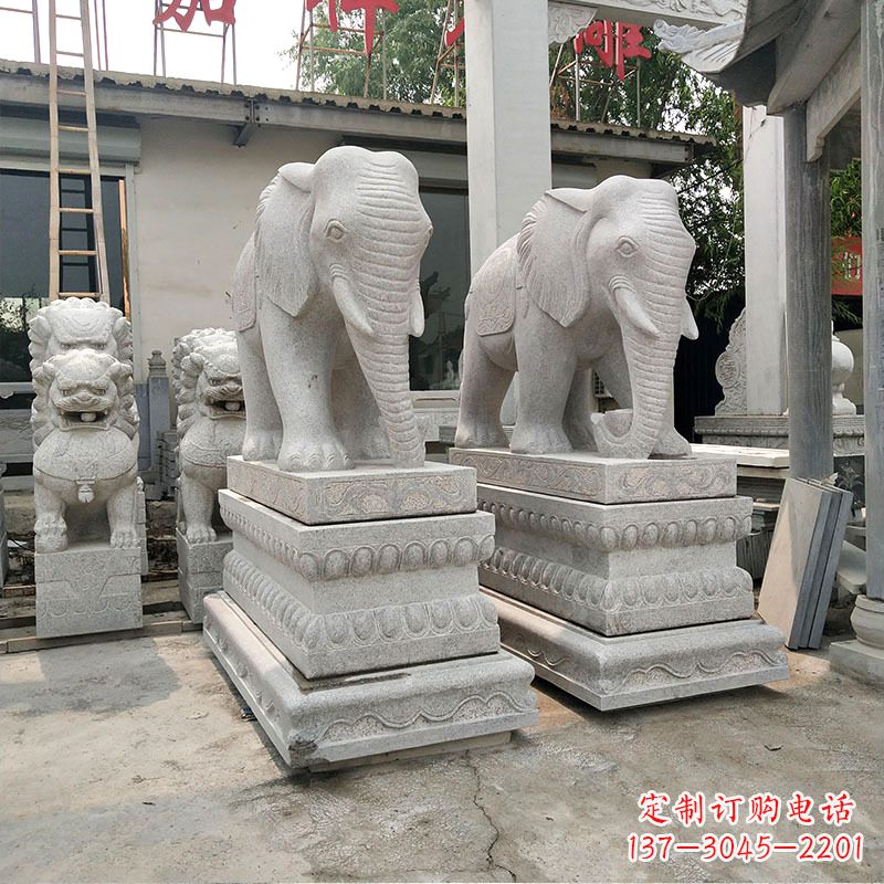 潍坊大象石材喷水雕塑