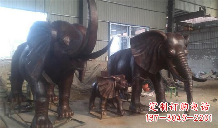 潍坊高品质大象铜雕塑