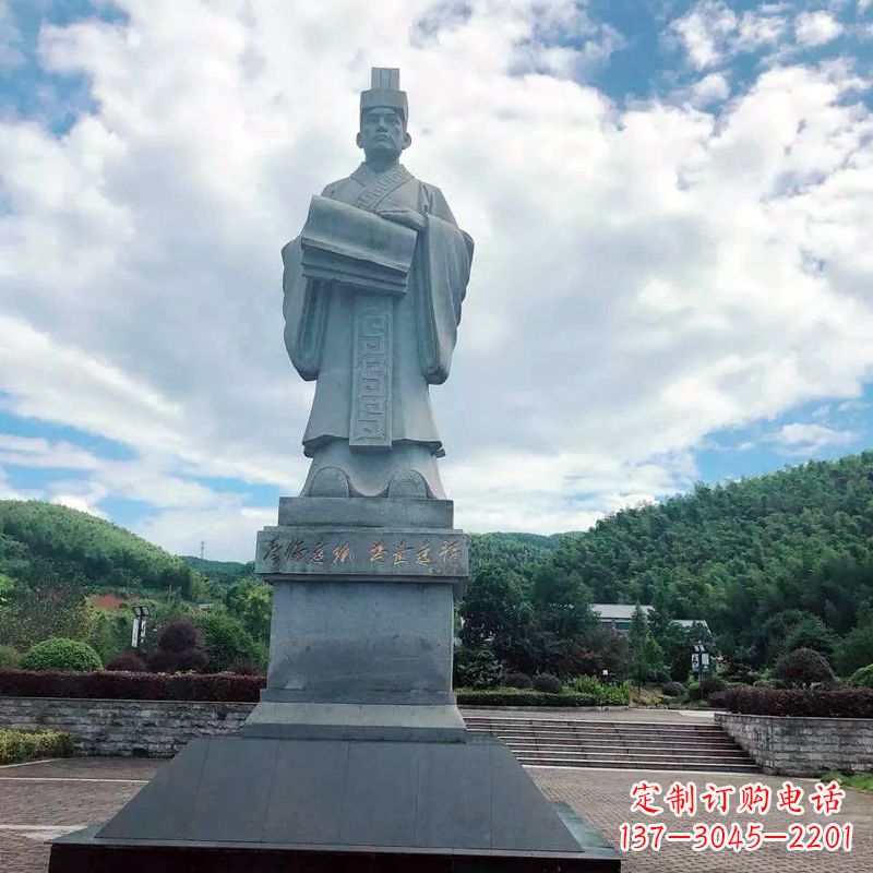潍坊大型蔡伦石雕像-景区广场历史文化名人雕塑
