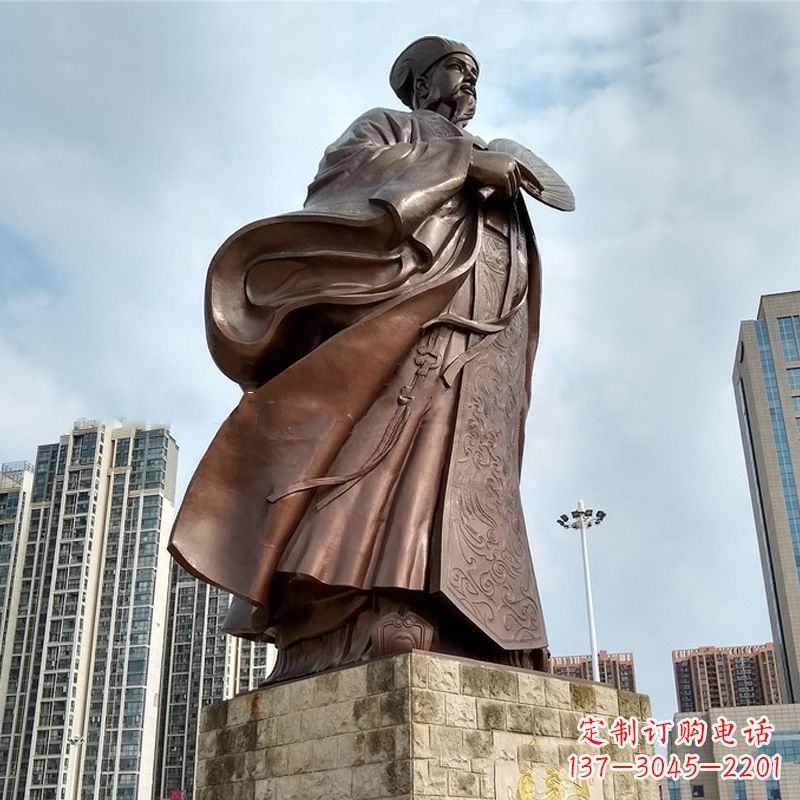 潍坊珍贵的雕塑艺术--诸葛亮卧龙先生