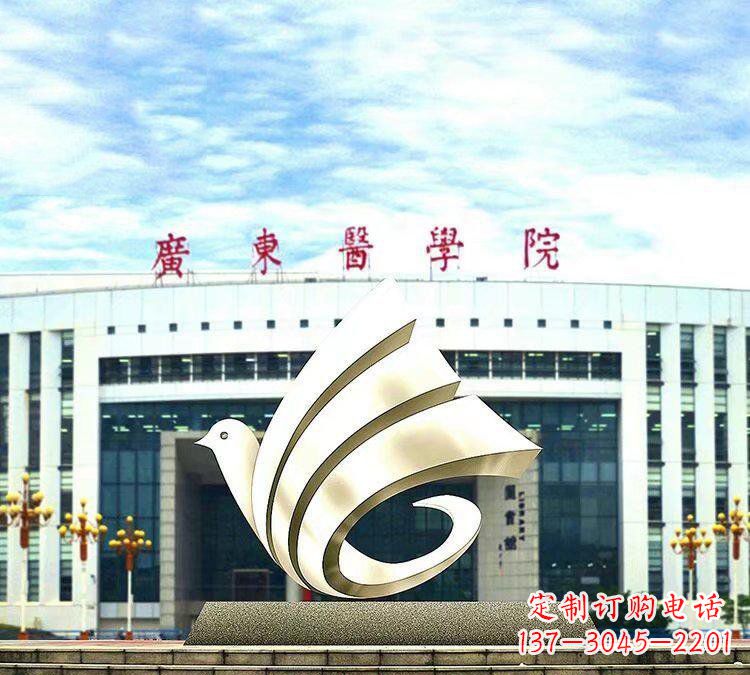 潍坊大型抽象和平鸽校园雕塑