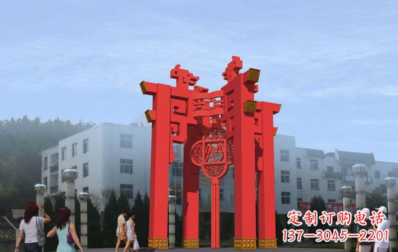 潍坊不锈钢灯笼雕塑