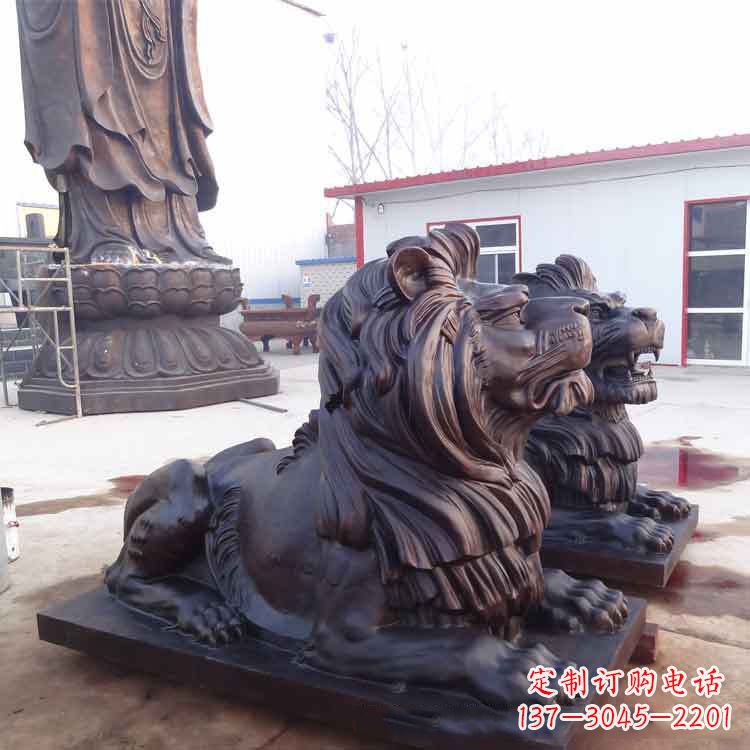 潍坊大型纯铜汇丰狮子