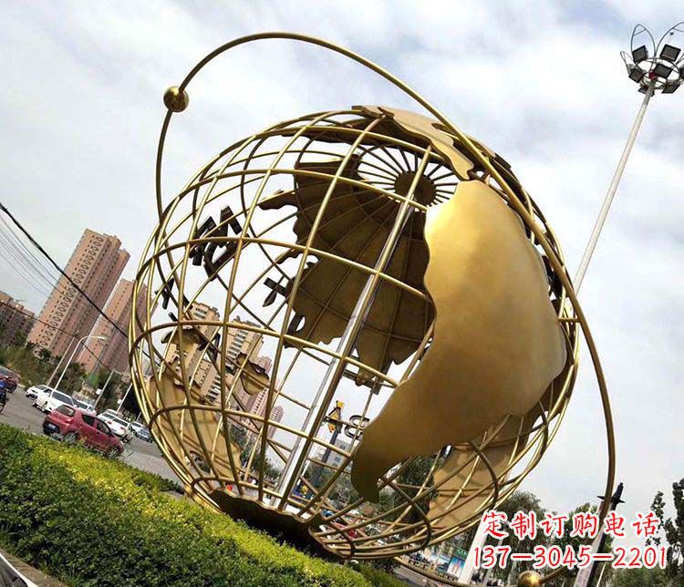 潍坊地球仪不锈钢雕塑拓宽视野,致敬世界