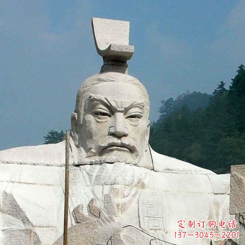 潍坊汉武帝刘彻石雕塑