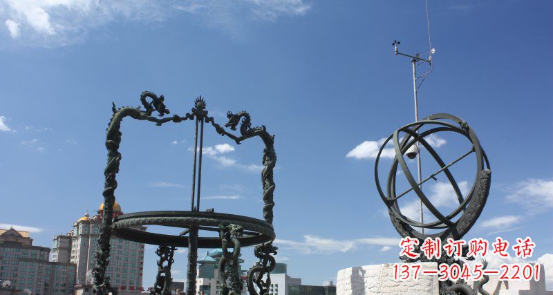 潍坊中领雕塑浑天仪雕塑 铜雕景观构筑