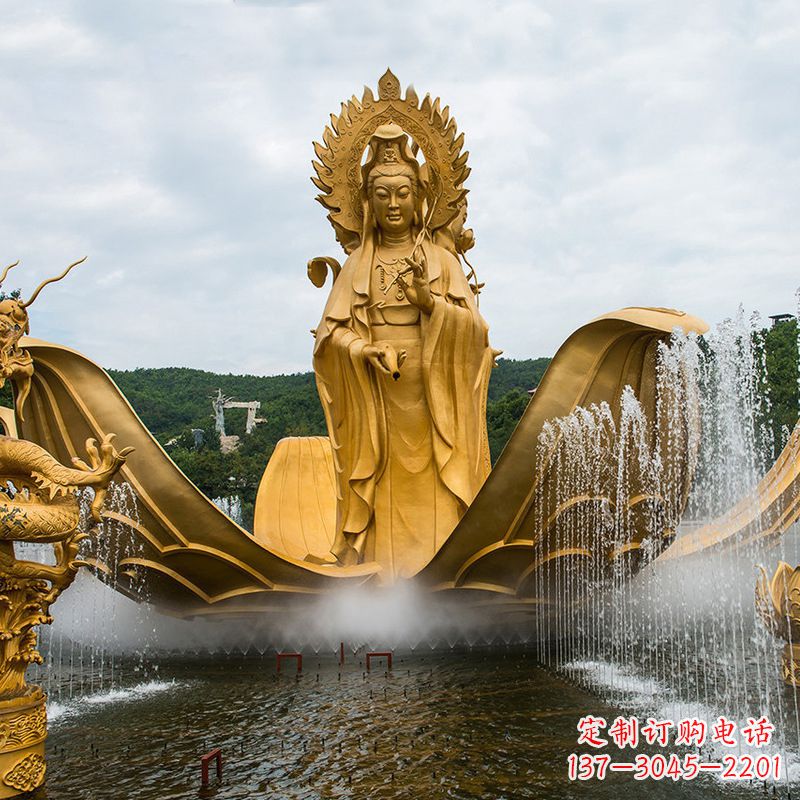 潍坊大型观音铜雕景观雕塑