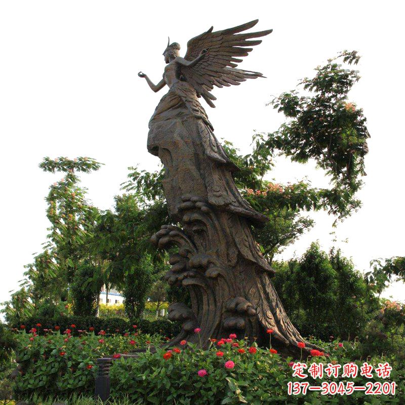 潍坊中领雕塑-神话传说中的精卫海景观雕塑