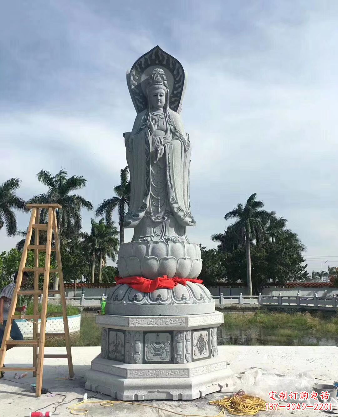潍坊观音大型石雕摆件