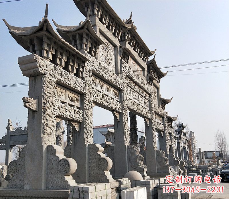 潍坊中国古典牌坊石雕定制