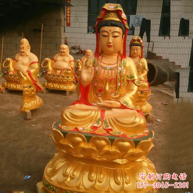 潍坊大型铸铜观音雕塑