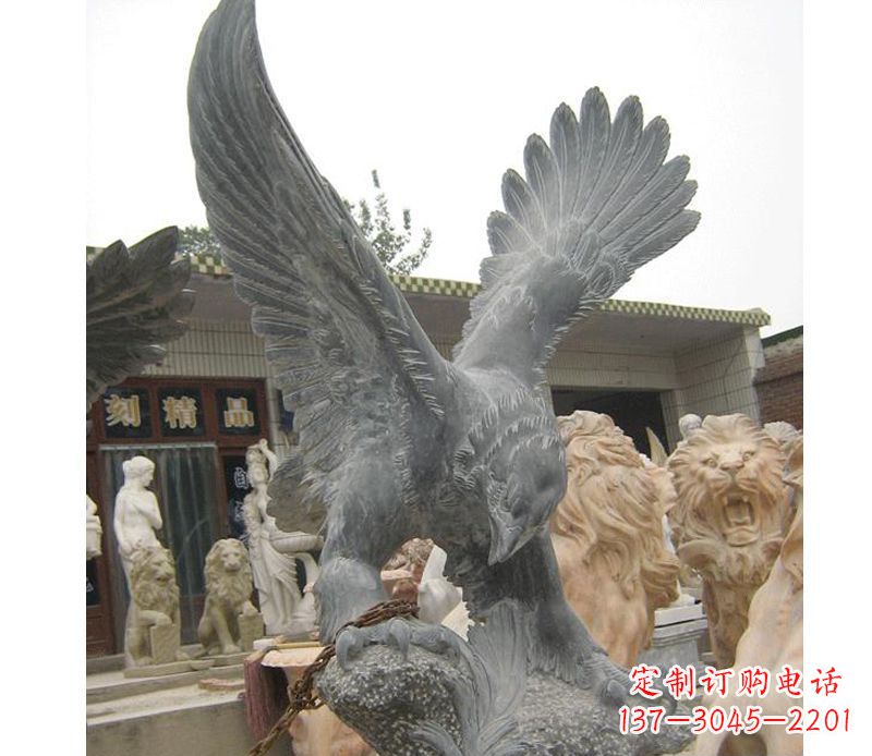 潍坊中领雕塑神秘的老鹰石雕