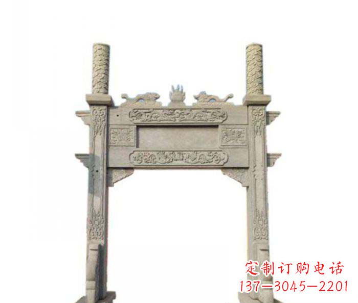 潍坊产品名称中领雕塑-牌坊石雕