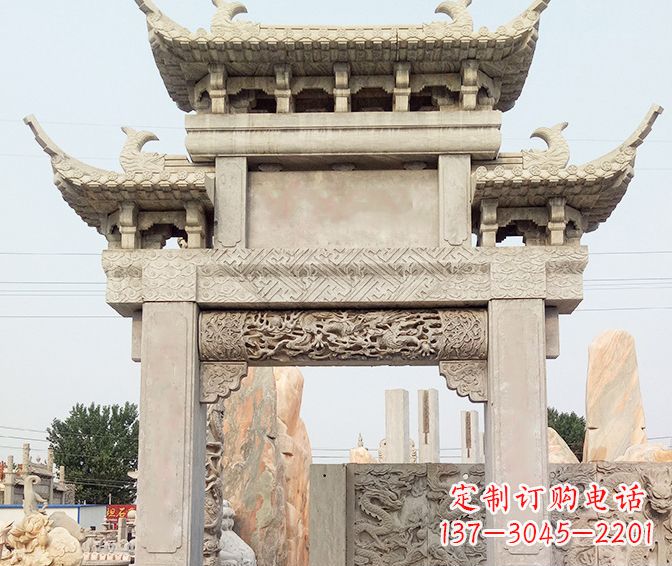 潍坊特色大理石牌坊石雕