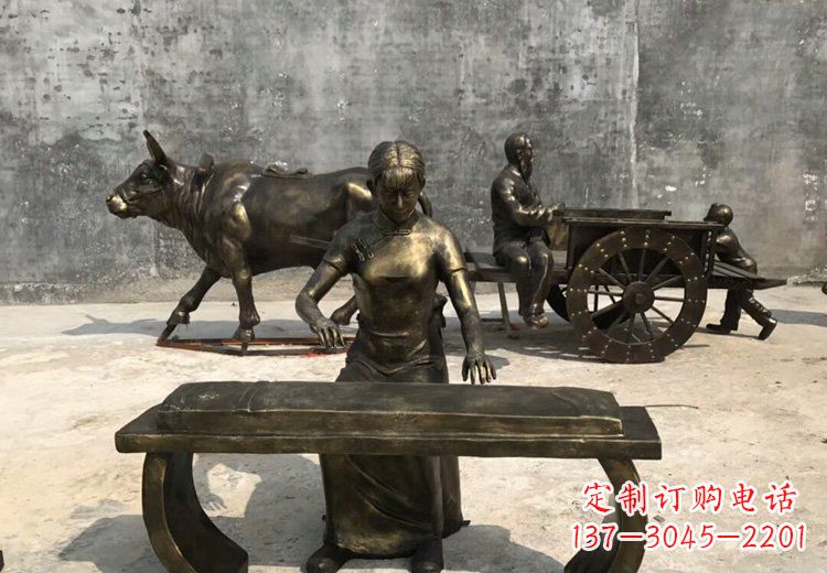 潍坊精美绝伦的古筝铜雕