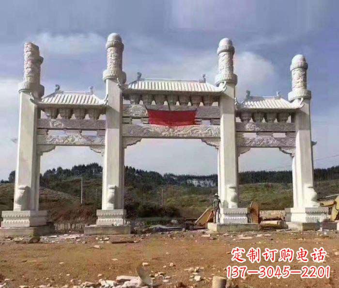 潍坊 道路大理石牌坊雕塑