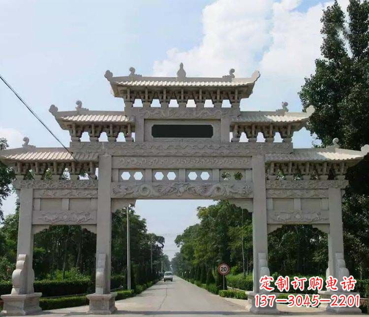 潍坊定制牌坊雕塑,传承中国传统文化