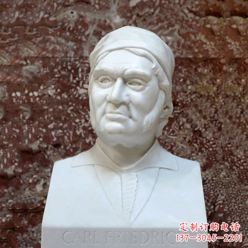 潍坊德国著名数学家高斯汉白玉石雕塑