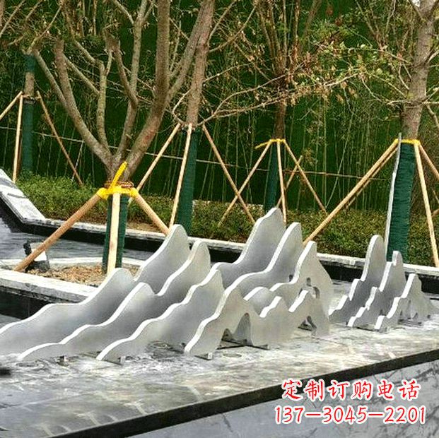 潍坊高品质室外不锈钢假山雕塑