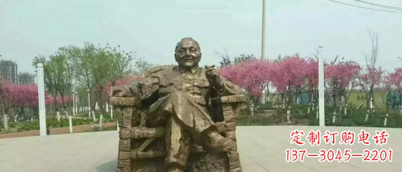 潍坊中领雕塑邓小平坐式铜雕