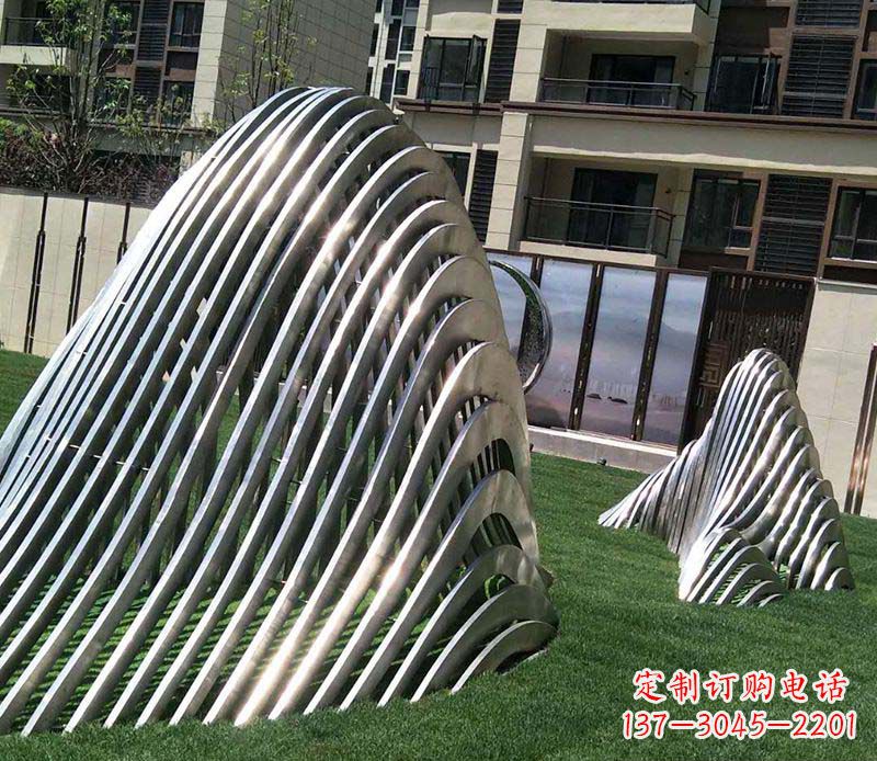 潍坊电镀不锈钢艺术假山雕塑