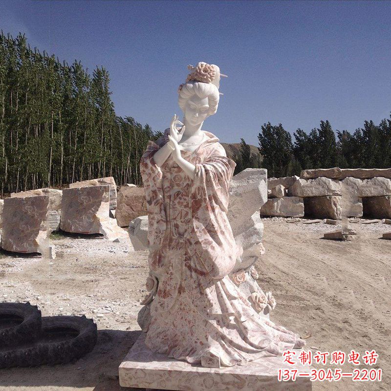潍坊传统艺术精美貂蝉石雕塑
