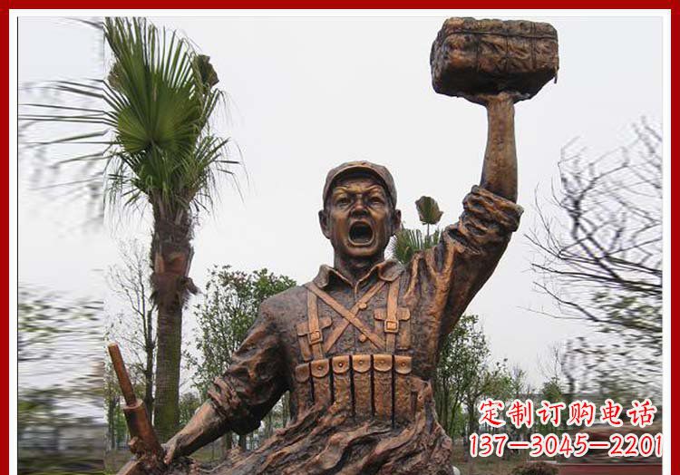 潍坊董存瑞英雄模范铜雕——艺术之美的匠心细作