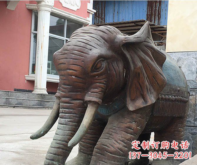 潍坊动物大象公园铜雕摆件