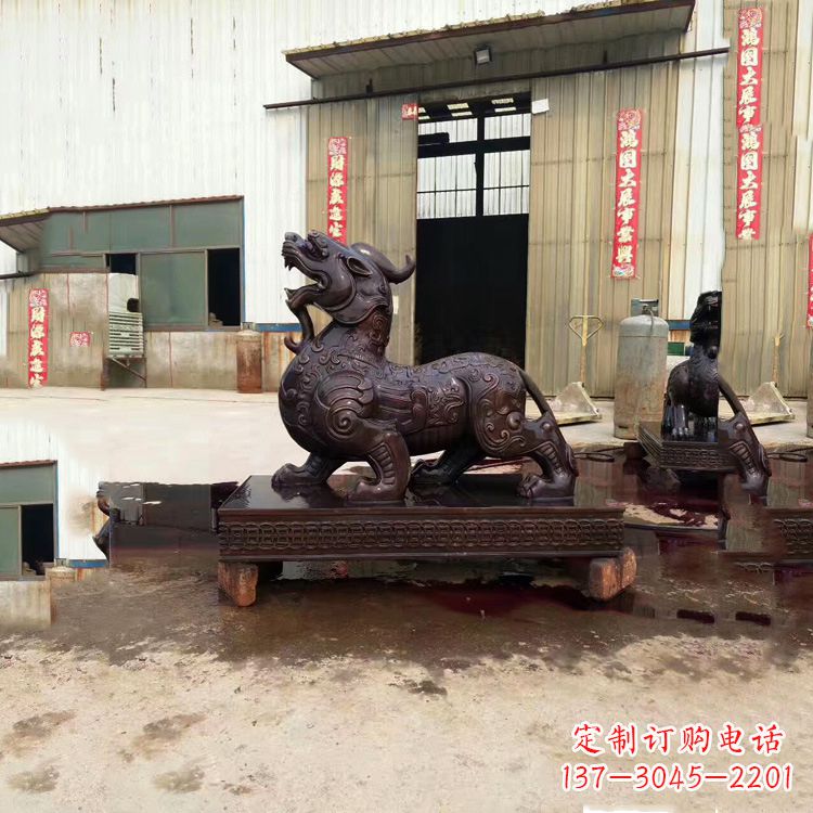 潍坊独角兽铸铜雕塑—精雕细琢的艺术瑰宝