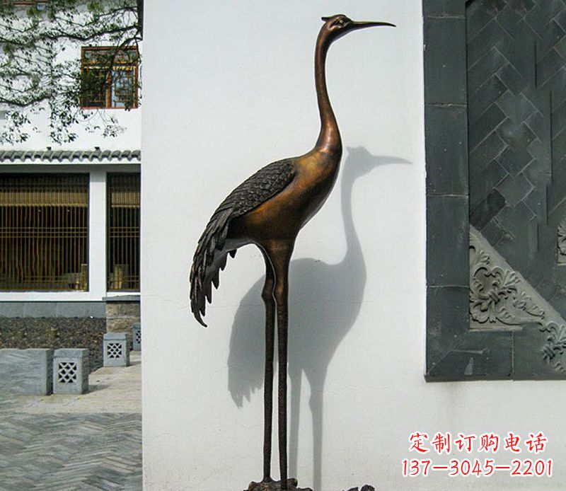 潍坊仙鹤雕塑，精美绝伦，艺术动人