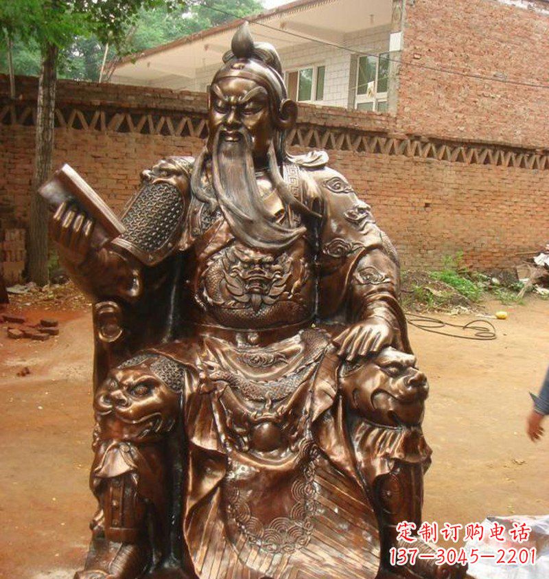 潍坊传承古典文化,唯美古典雕塑-关公铜雕
