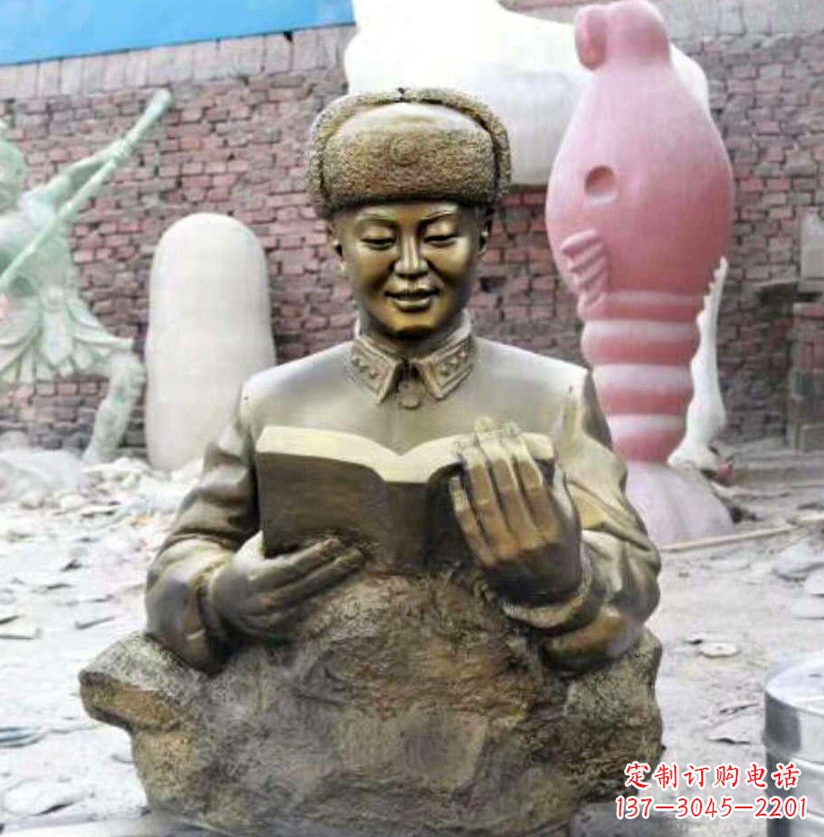 潍坊中领雕塑精美雷锋铜雕塑