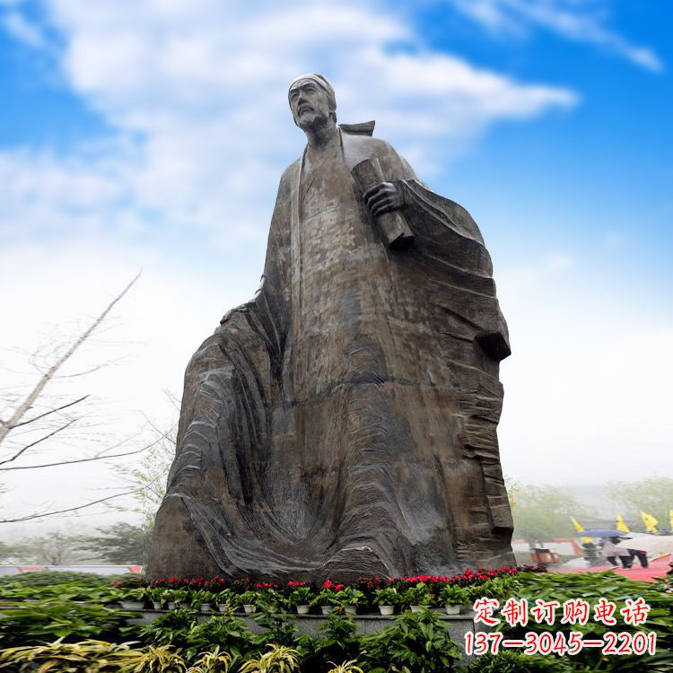 潍坊中领雕塑-大型景区景点历史名人杜甫雕像
