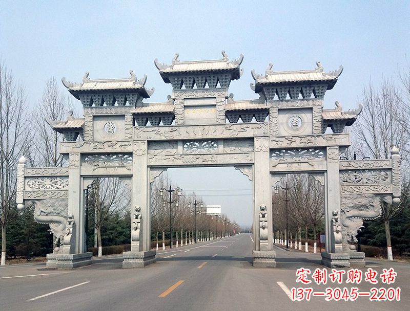 潍坊中领雕塑装饰性牌坊雕塑