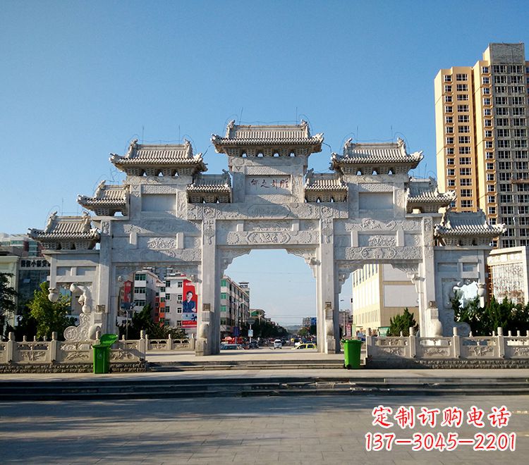 潍坊精致锻铜牌坊雕塑