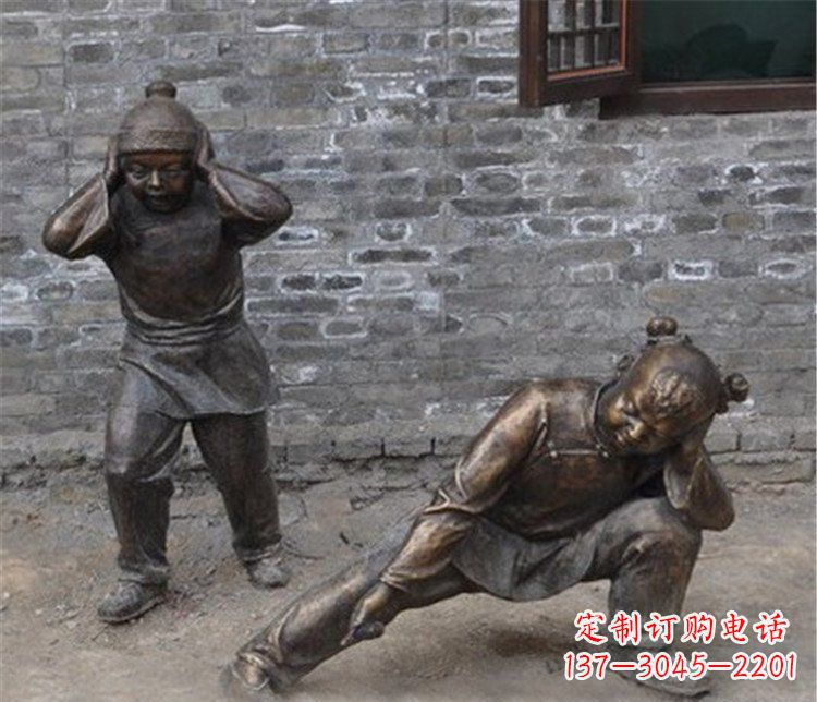 潍坊儿童放鞭炮公园景观雕塑