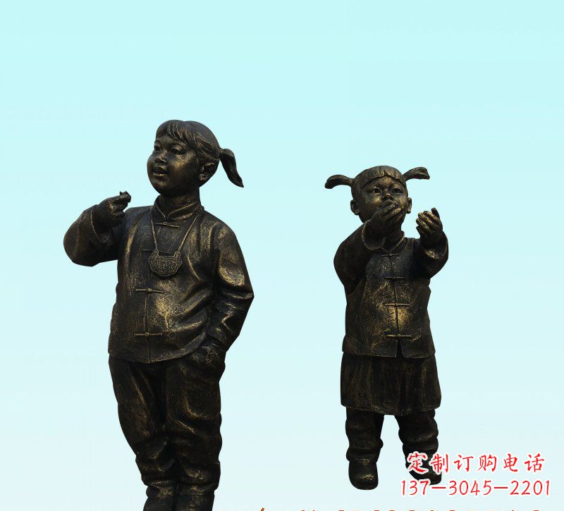 潍坊儿童人物铜雕