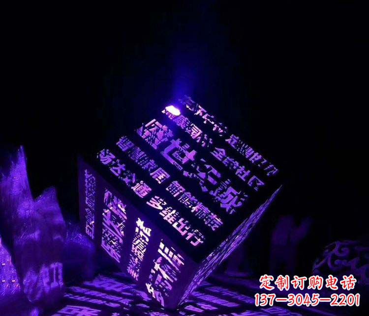 潍坊发光不锈钢字体艺术雕塑