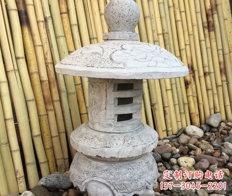 潍坊仿古公园照明灯笼石雕